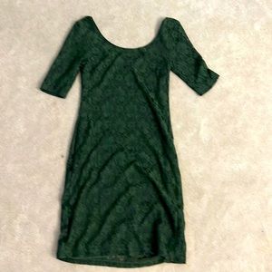 Dark green lace banana republic dress